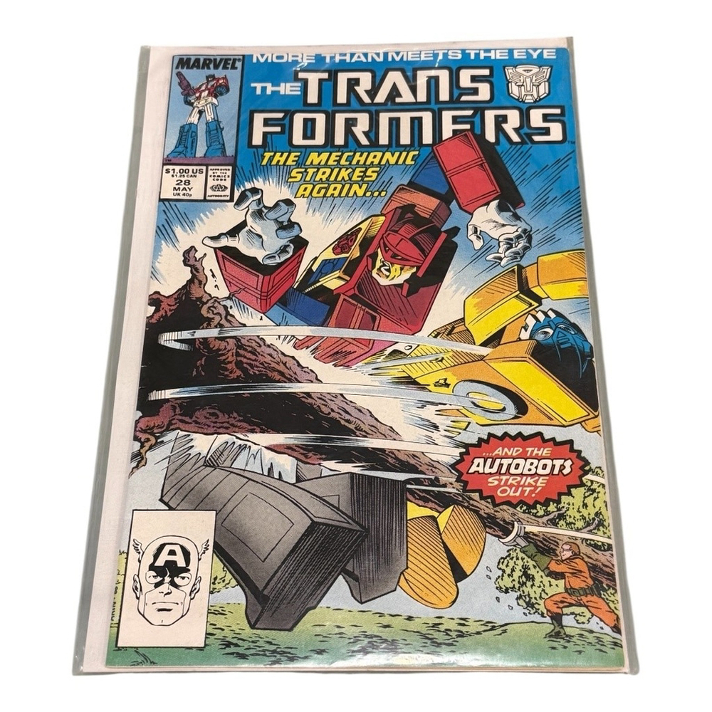 Vintage 1987 Marvel Transformers Comic Book Issue 28 The Mechanic Autobot
